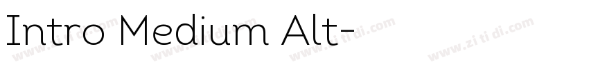 Intro Medium Alt字体转换